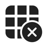 Table Delete SVG Icon